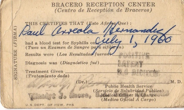 Hernandez Arreola, Raul - Syphilis test card.jpg
