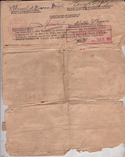Roman Gaxiola, Manuel de Jesus, 1954, Contract2.jpg