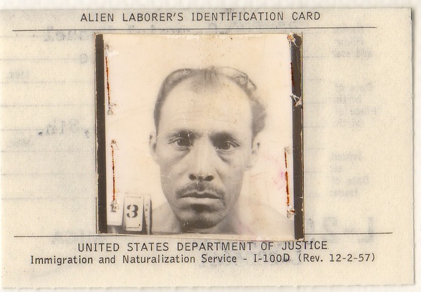 Romero Carvajal, Manuel - Alien Laborers ID Card1.jpg