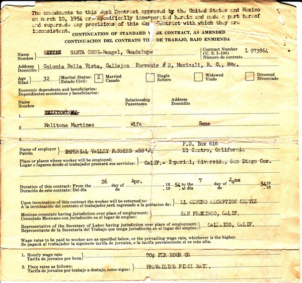 Santacruz, Melitona, 1954, Contract1.jpg
